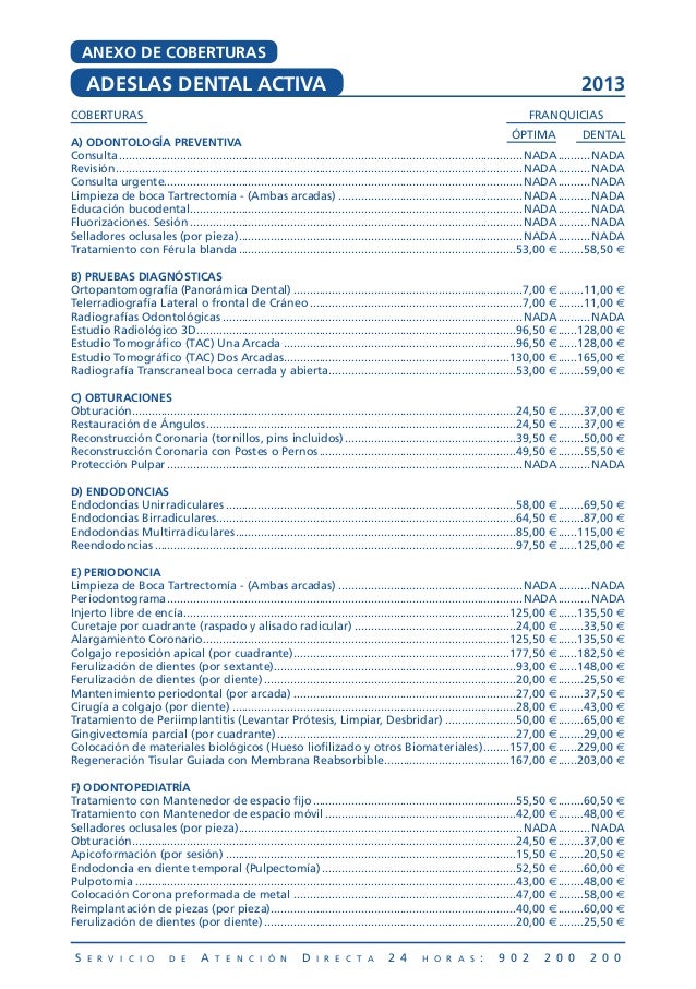 adeslas dental activa